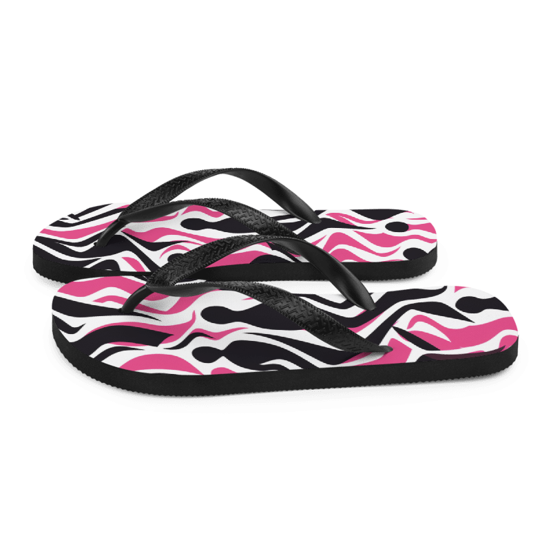 Pink/Black Flip-Flops