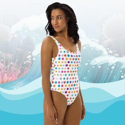 Button One-Piece Swimsuit