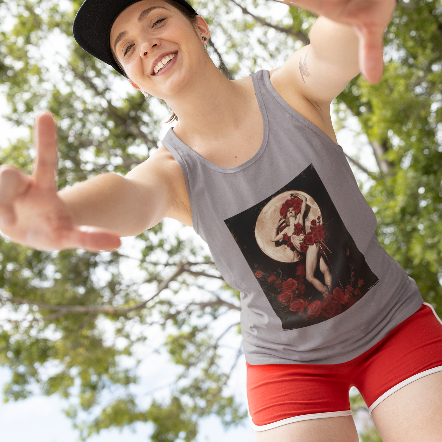 Roses on the Moon Full-body Salome Tank Top