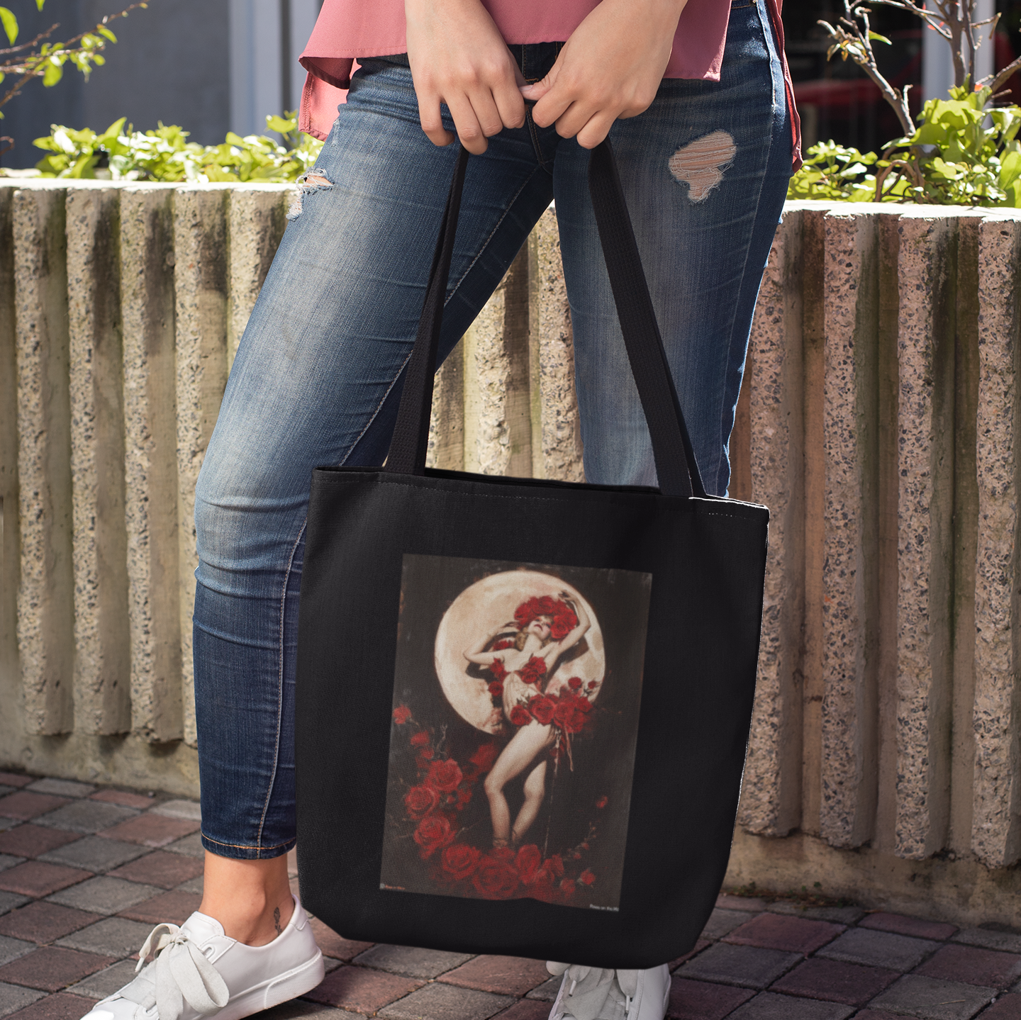 Roses on the Moon Full-body Salome Eco Tote Bag