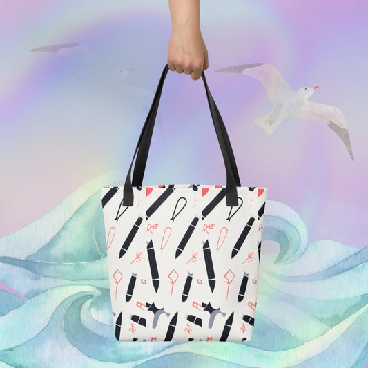 Peach Blade Tote Bag