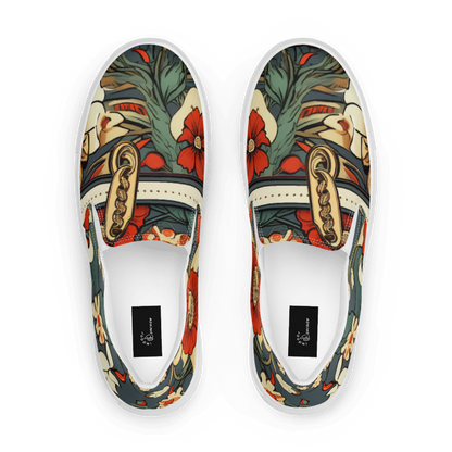 Red Flower Women’s Slip-ons