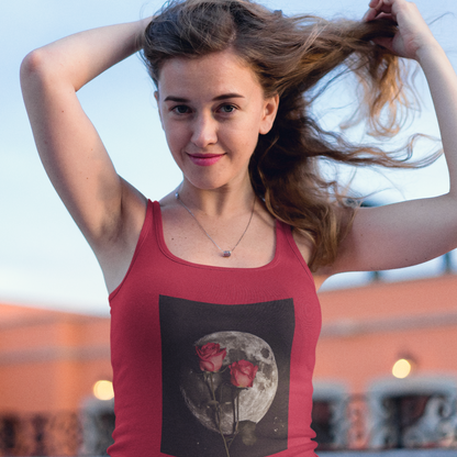 Roses on the Moon Women's Racerback Tank