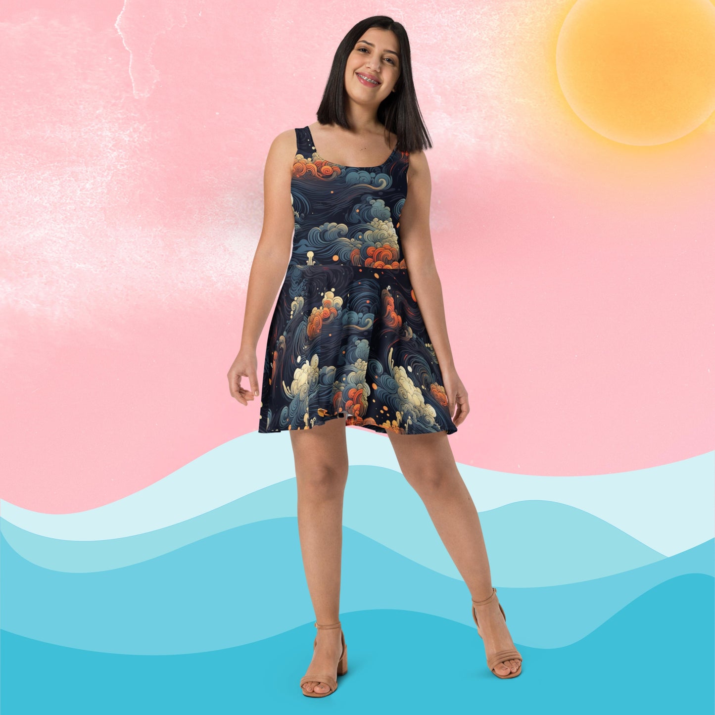 Waves Flare Dress