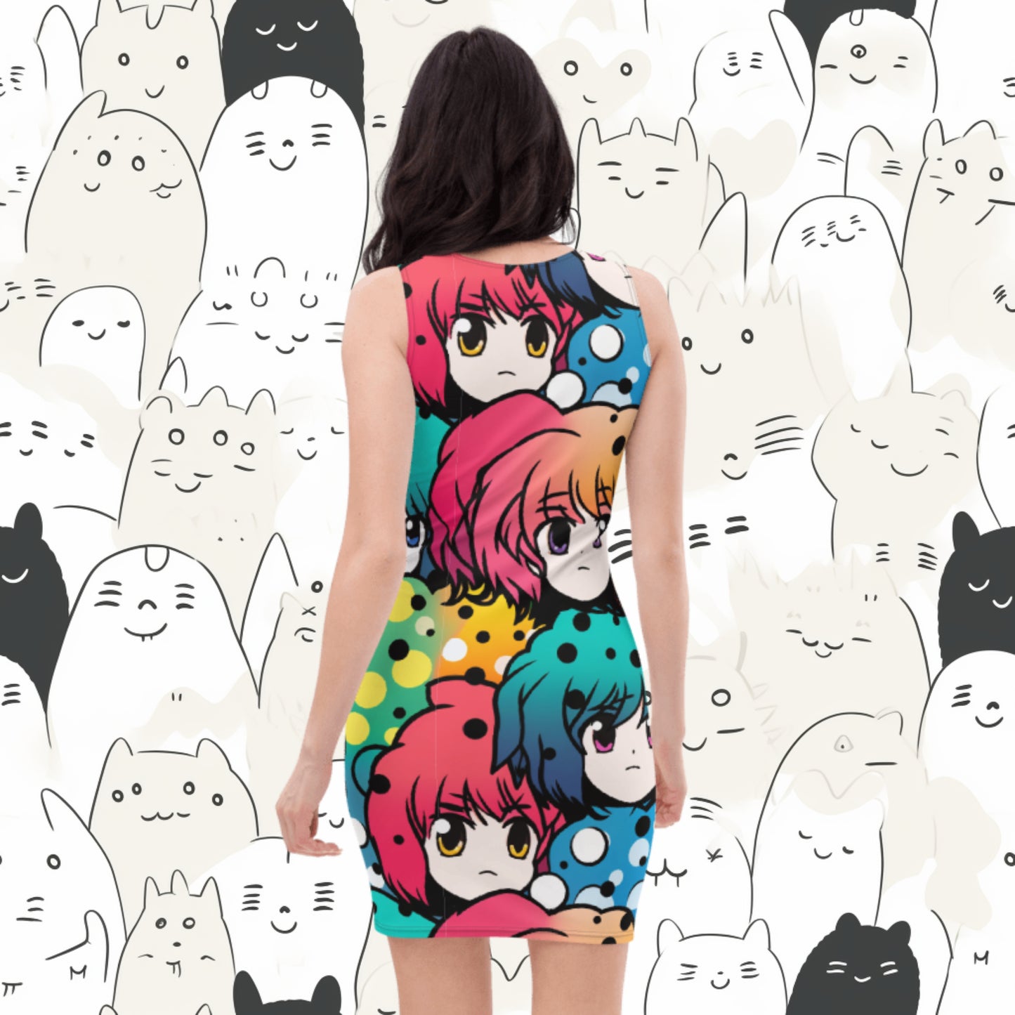 Hair Band Anime Fitted Dress