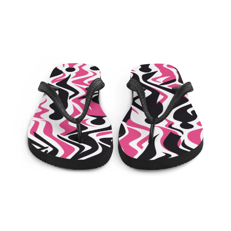 Pink/Black Flip-Flops