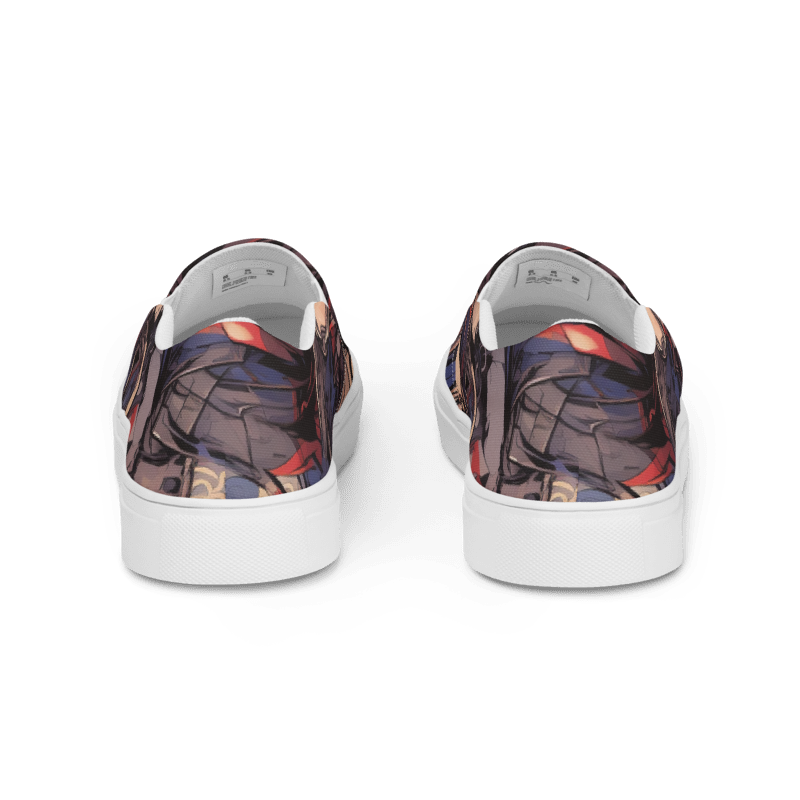 Blue Gray Men's Anime Slip-ons