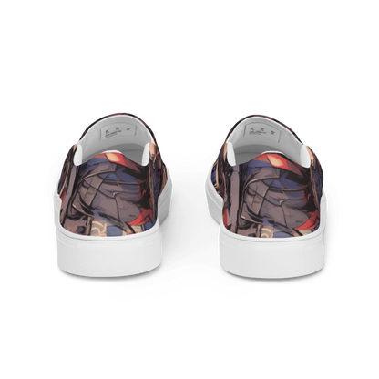 Blue Gray Men's Anime Slip-ons