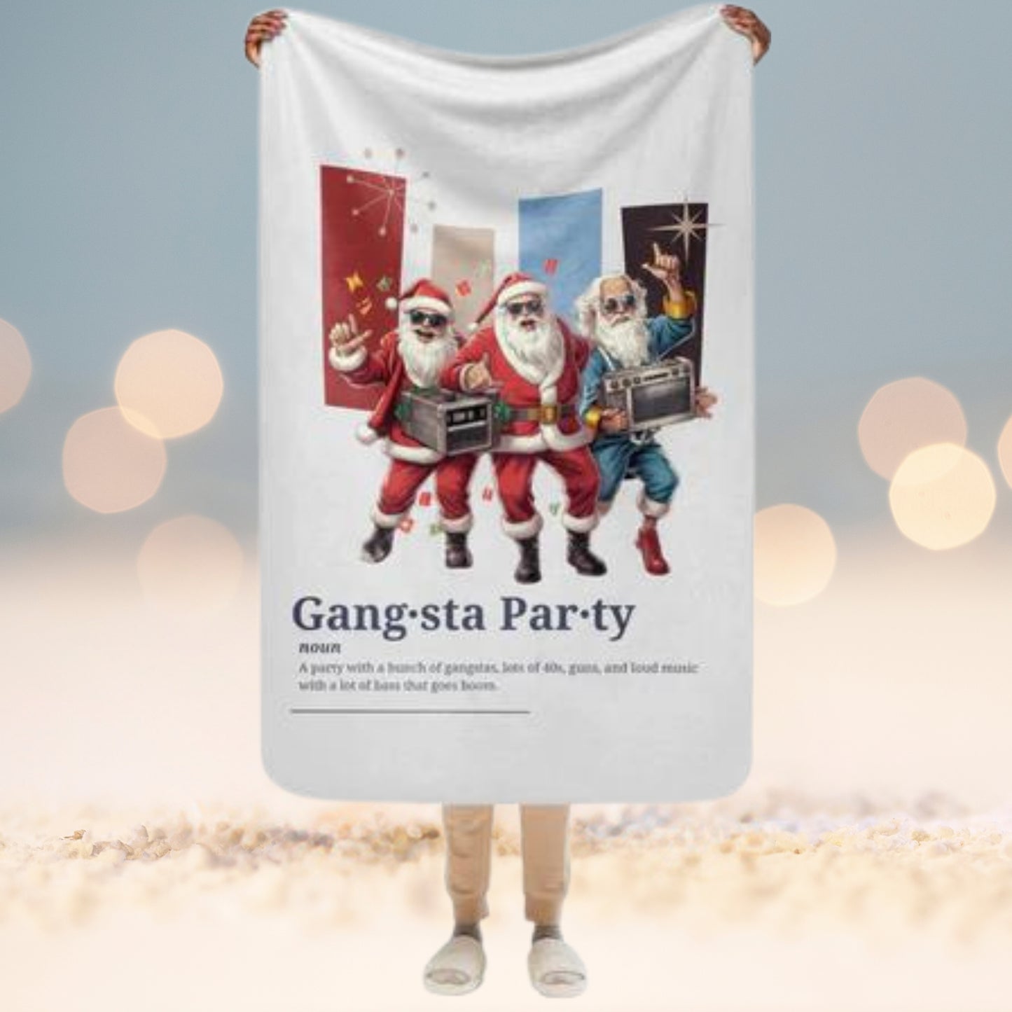 Santa Gang Sherpa Blanket