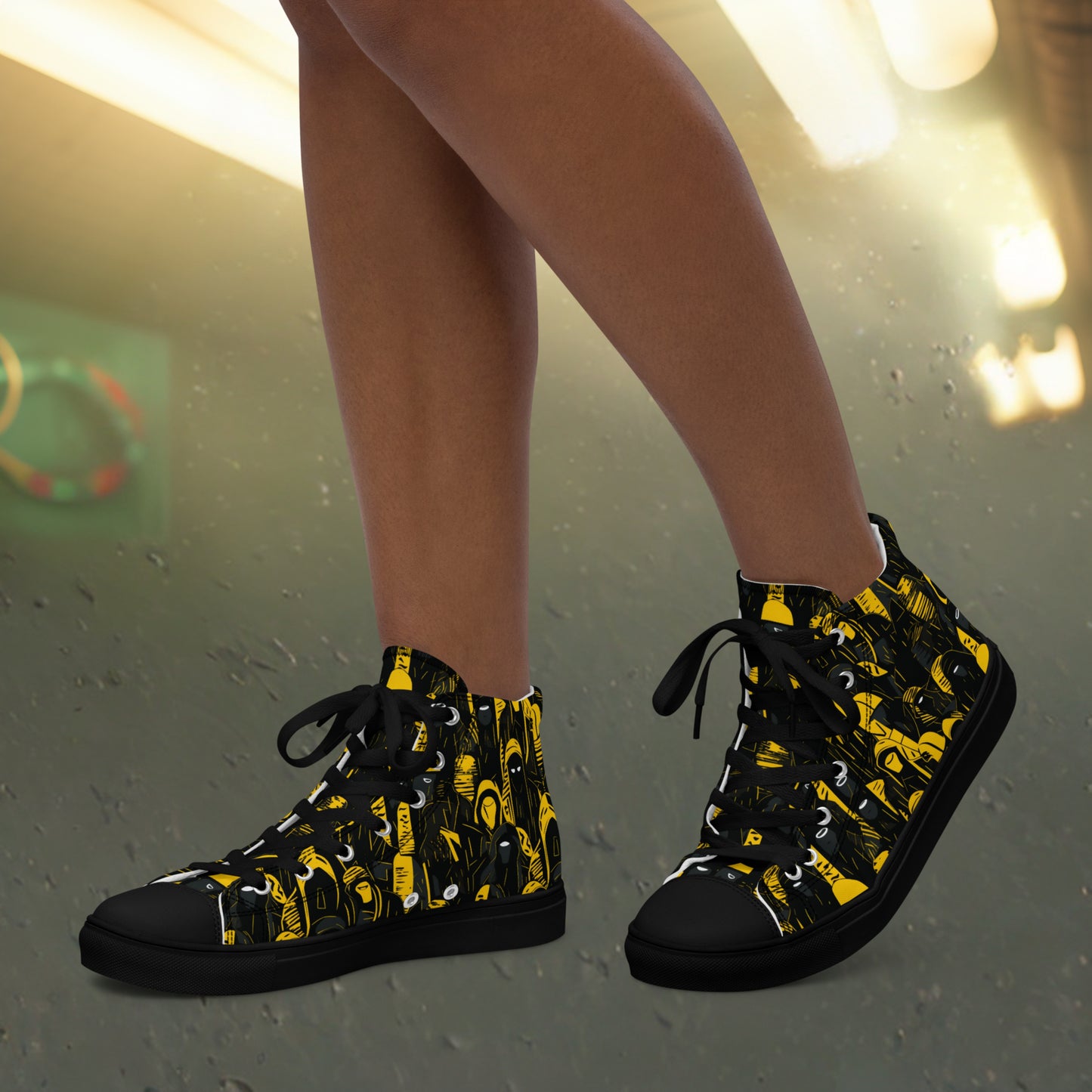 Black and Yelllow Women’s High Tops