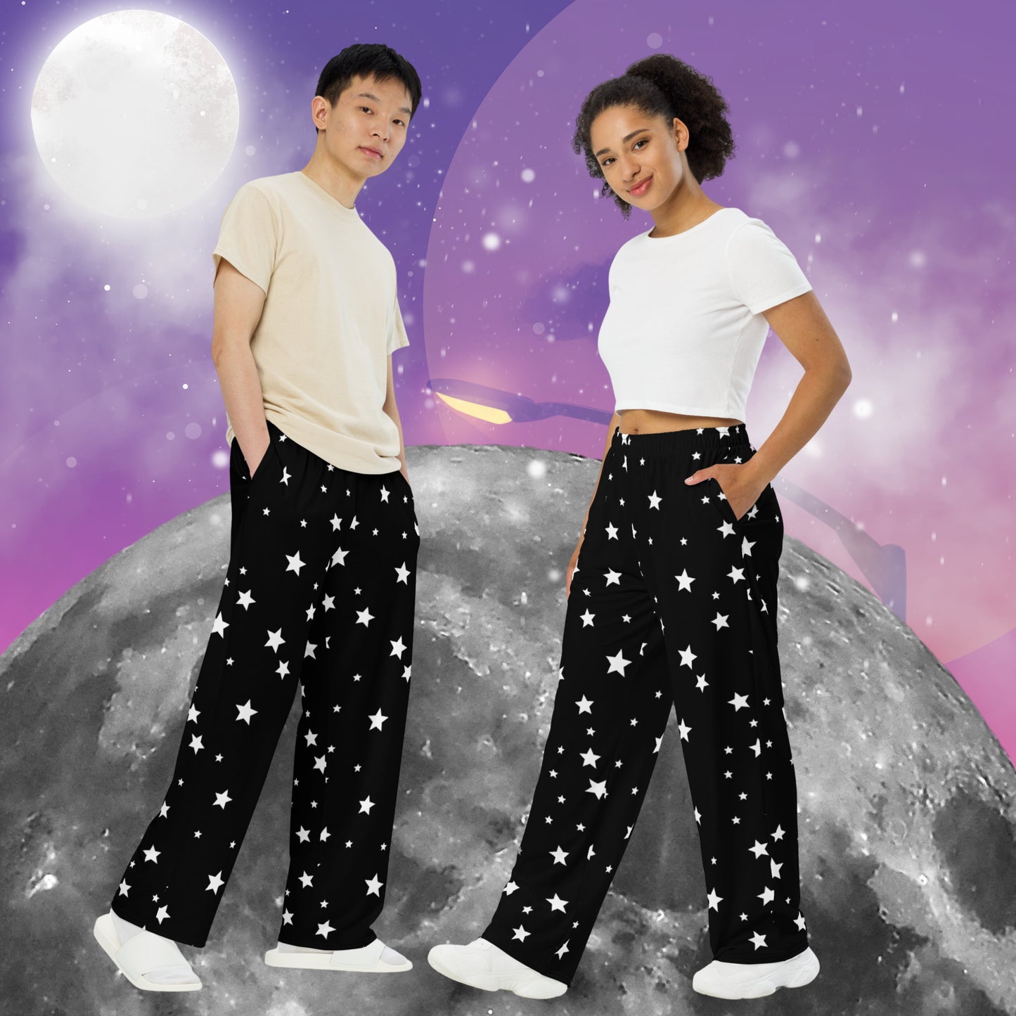 Black Star Wide-Leg Pants