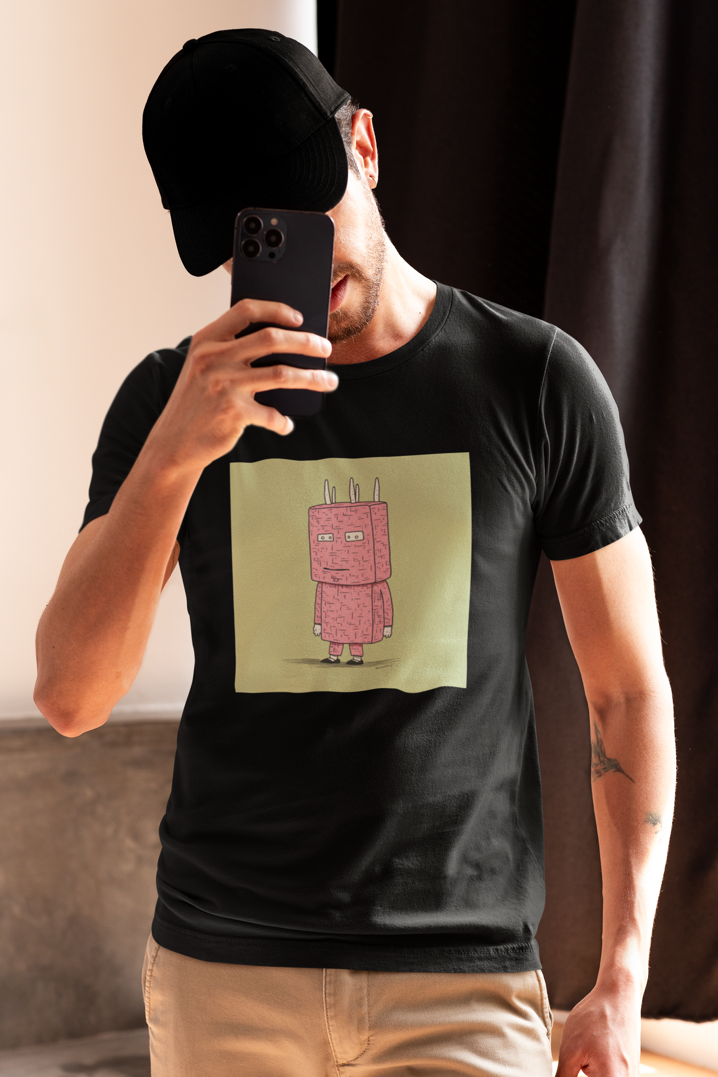 Man With Bag on Head Unisex T-shirt