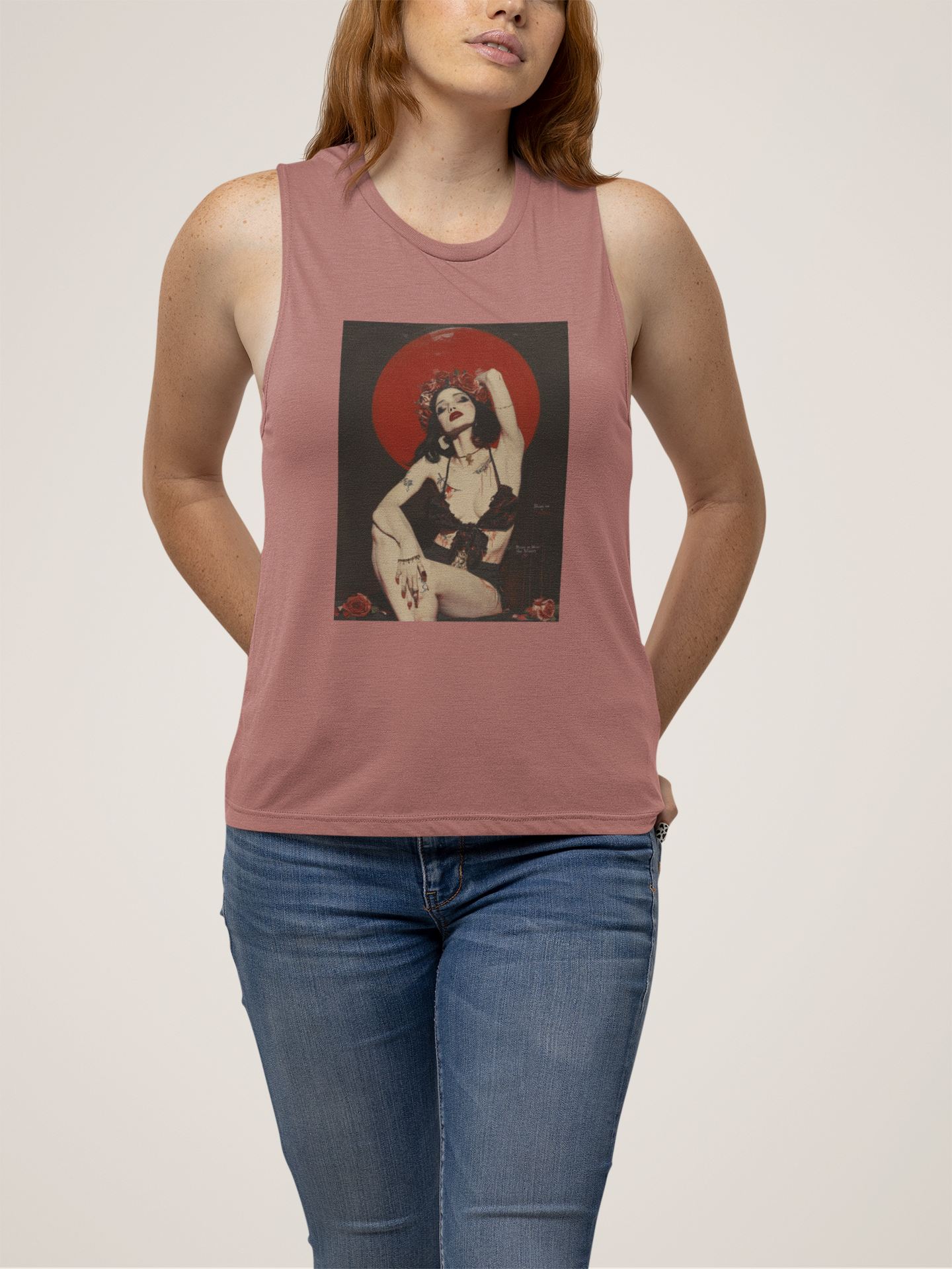 Roses on the Moon Full-body Salome Ladies’ Muscle Tank