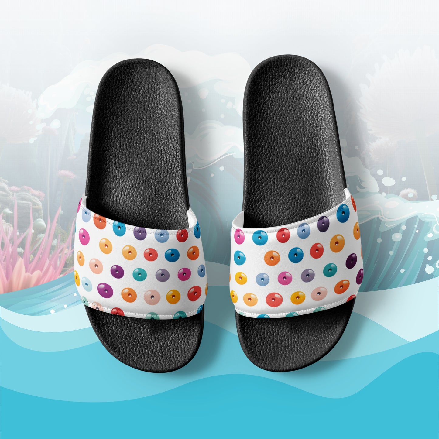 Button Women's Slides