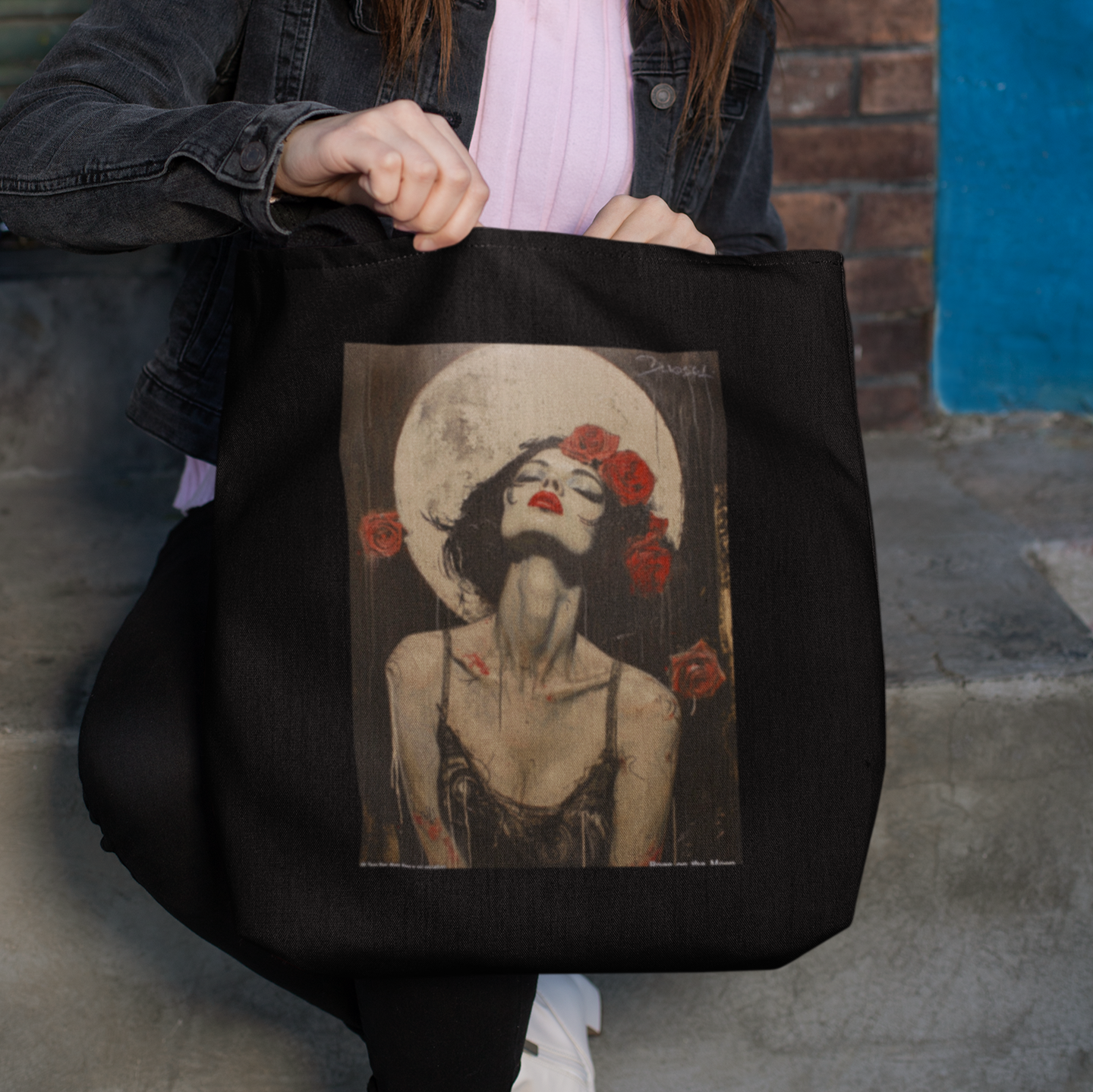 Full Moon Girl Eco Tote Bag