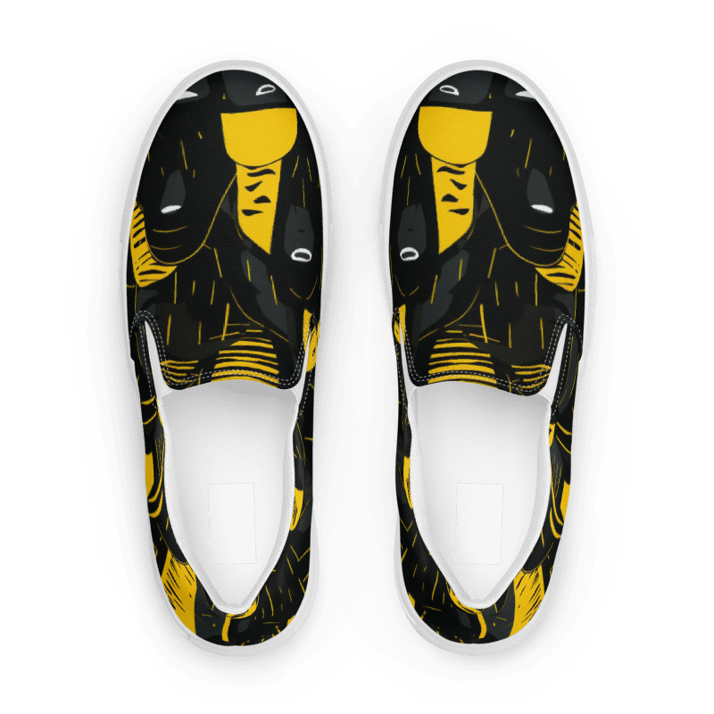 Black and Yellow Men’s Slip-ons