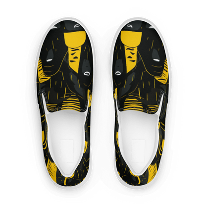 Black and Yellow Men’s Slip-ons