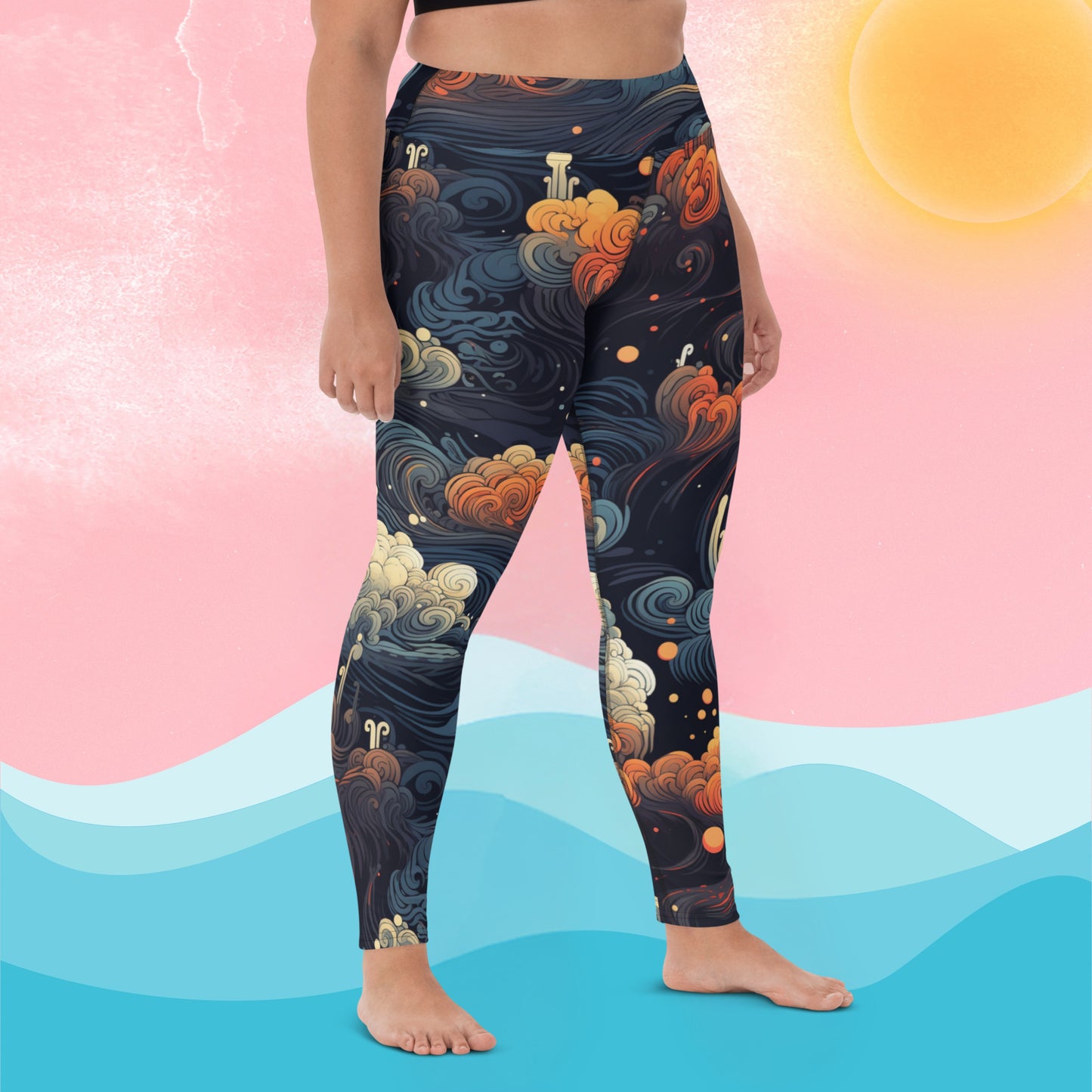 Waves Yoga Leggings