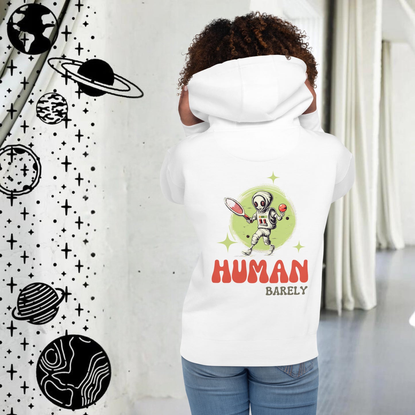 Barely Human Alien Sport Women's Hoodie