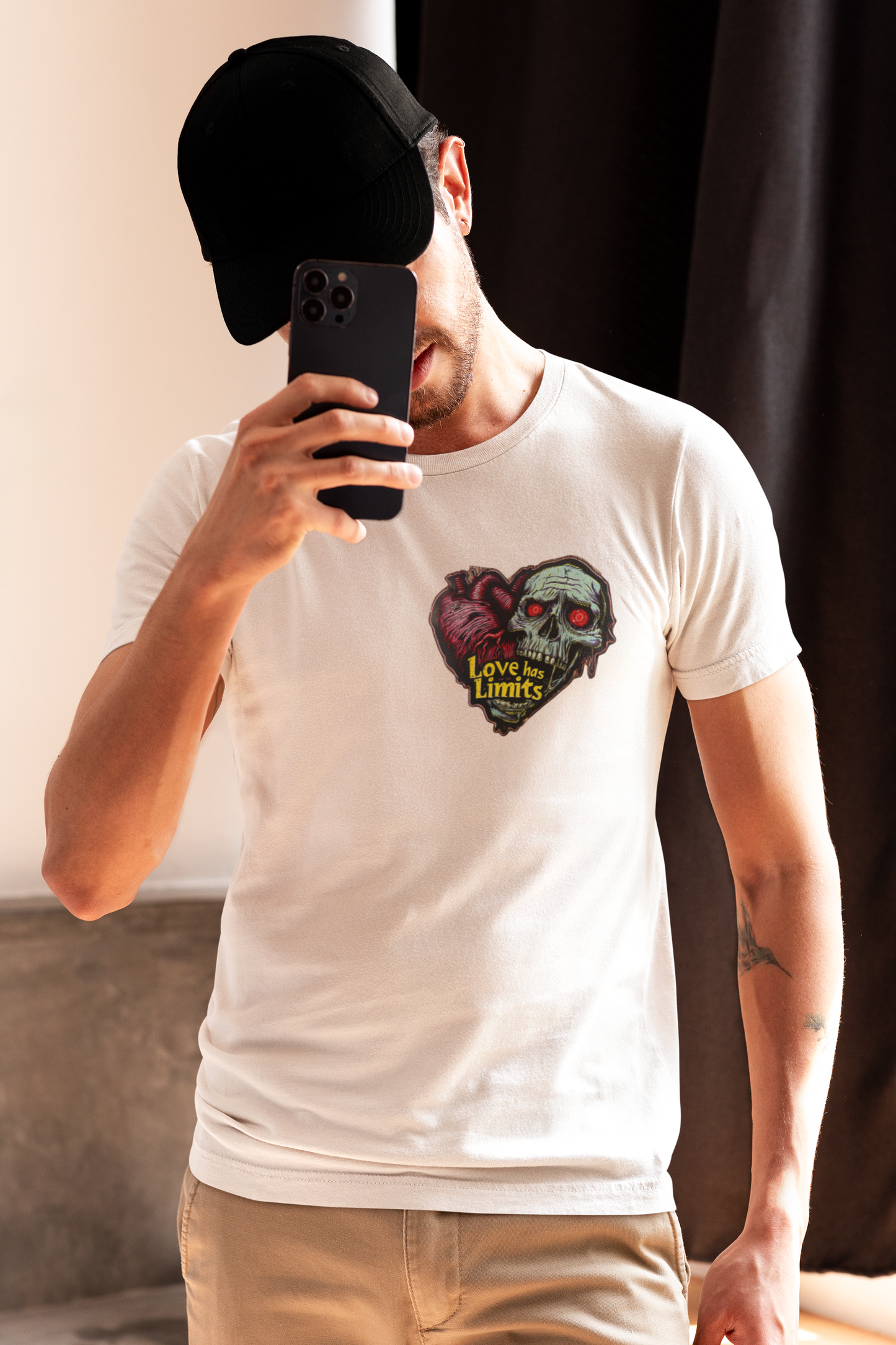 Love Has Limits Skull Heart Unisex t-shirt