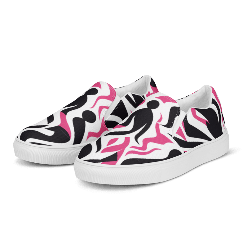 Pink/Black Women’s Slip-ons