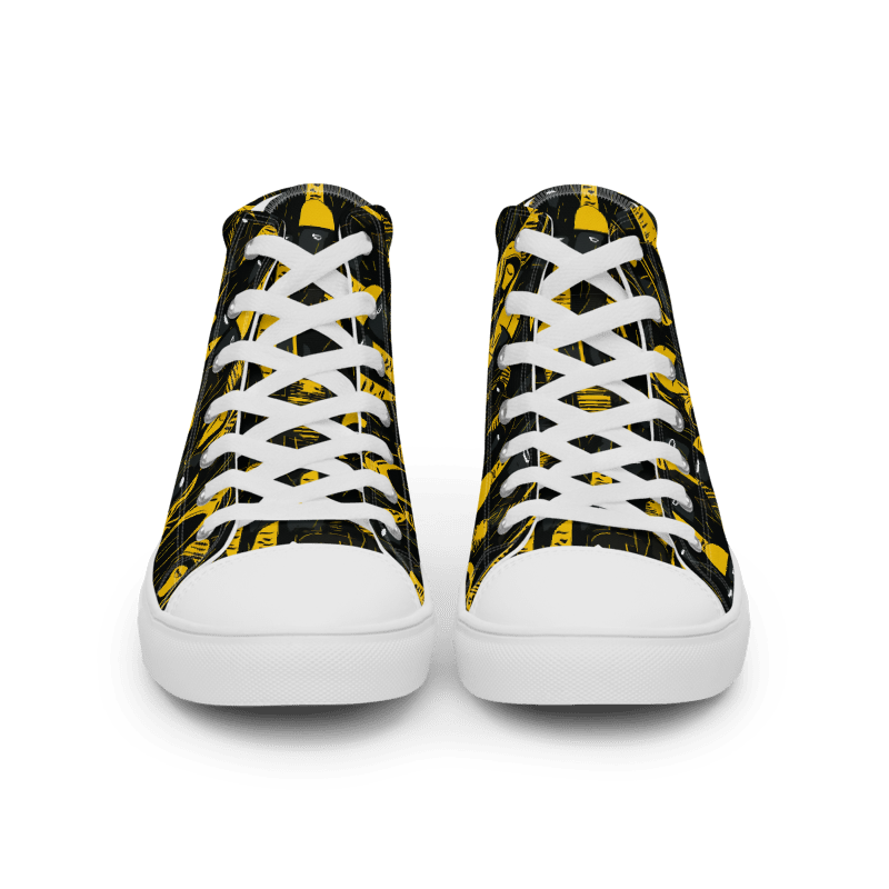 Black and Yellow Men’s High Tops