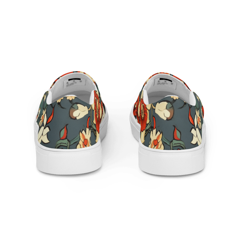 Red Flower Men’s Slip-ons