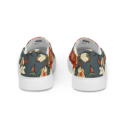 Red Flower Men’s Slip-ons