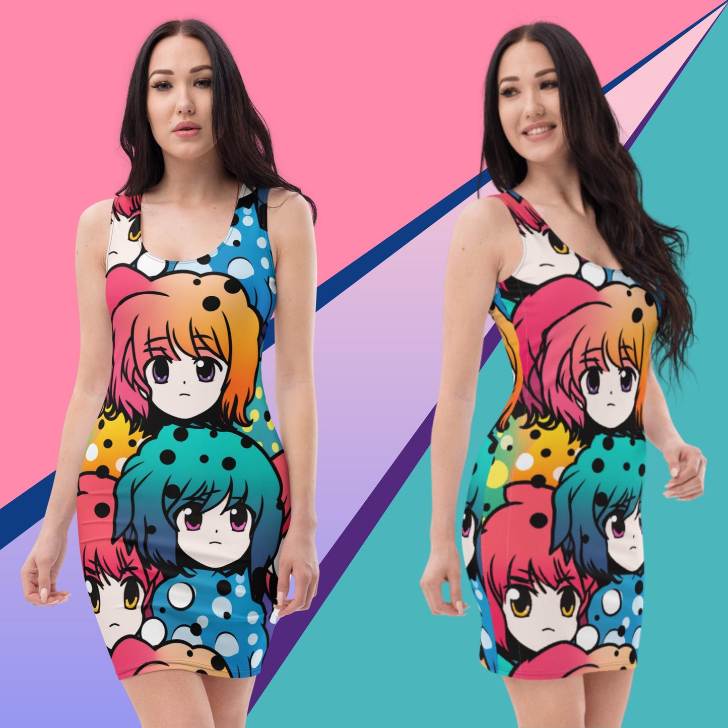 Hair Band Anime Fitted Dress