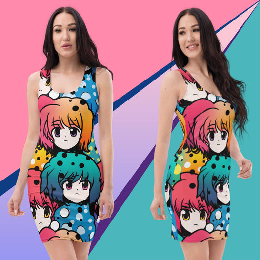 Hair Band Anime Fitted Dress