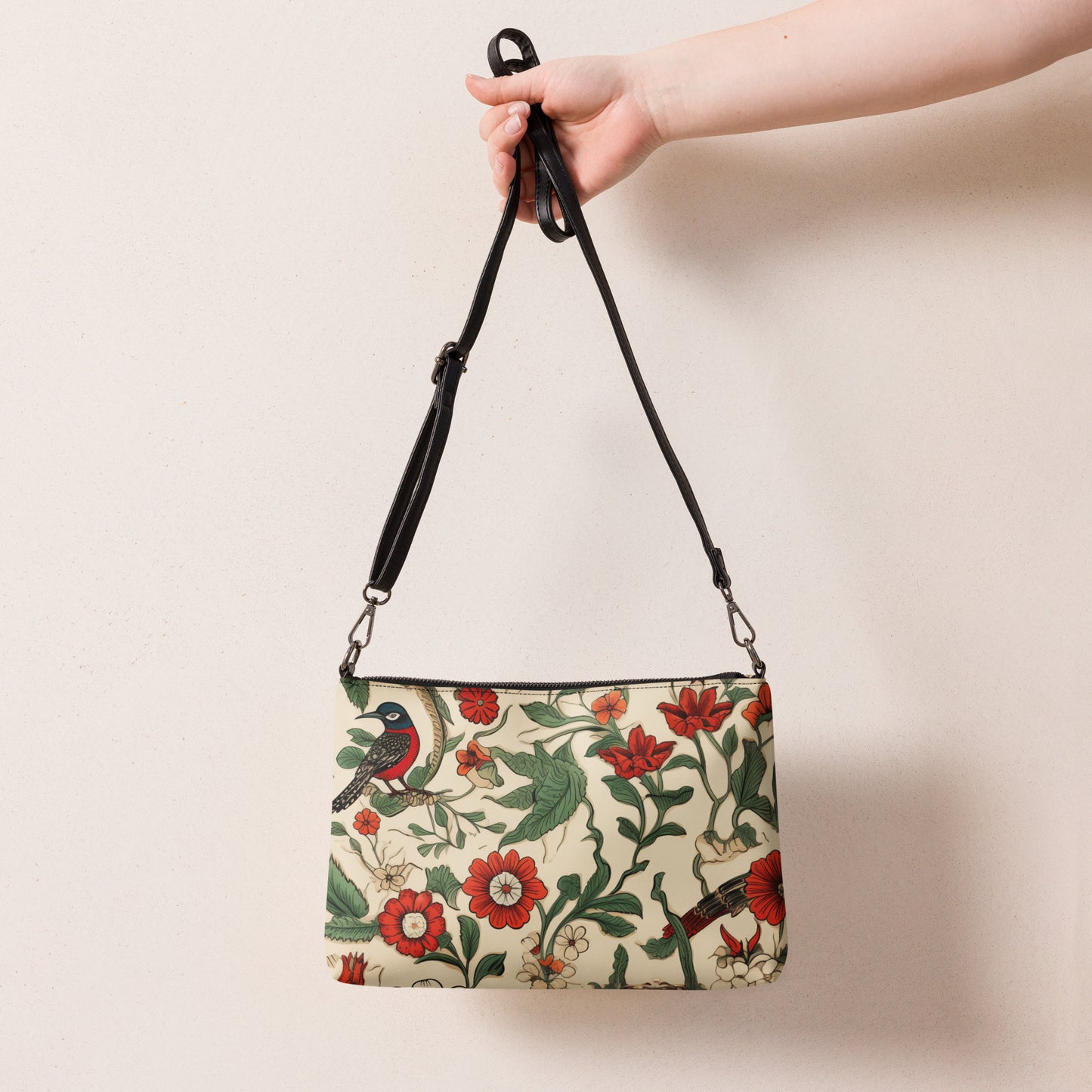 Red Flower2 Crossbody Bag