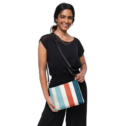 Blue Stripes Crossbody Bag