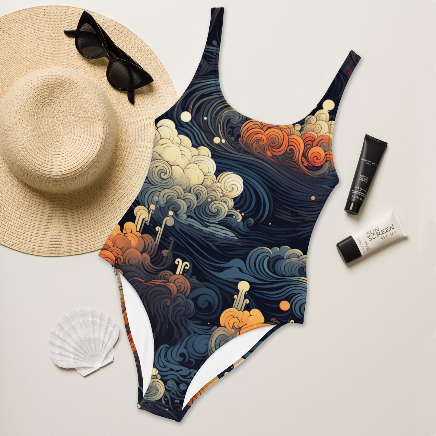 Waves One-Piece Swimsuit