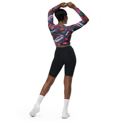 50 Blade Long-Sleeve Crop Top