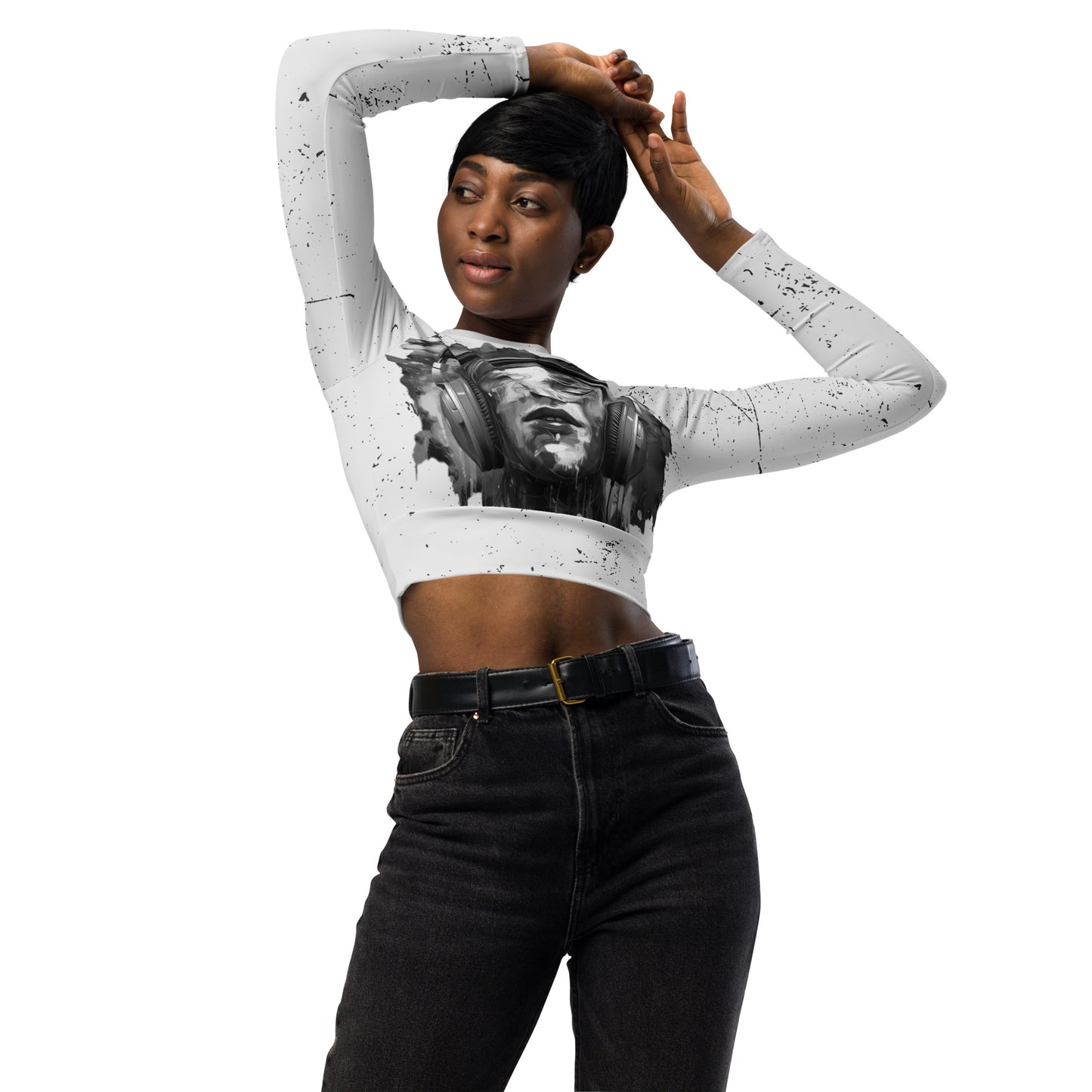 Mirror Man Long-Sleeve Crop Top