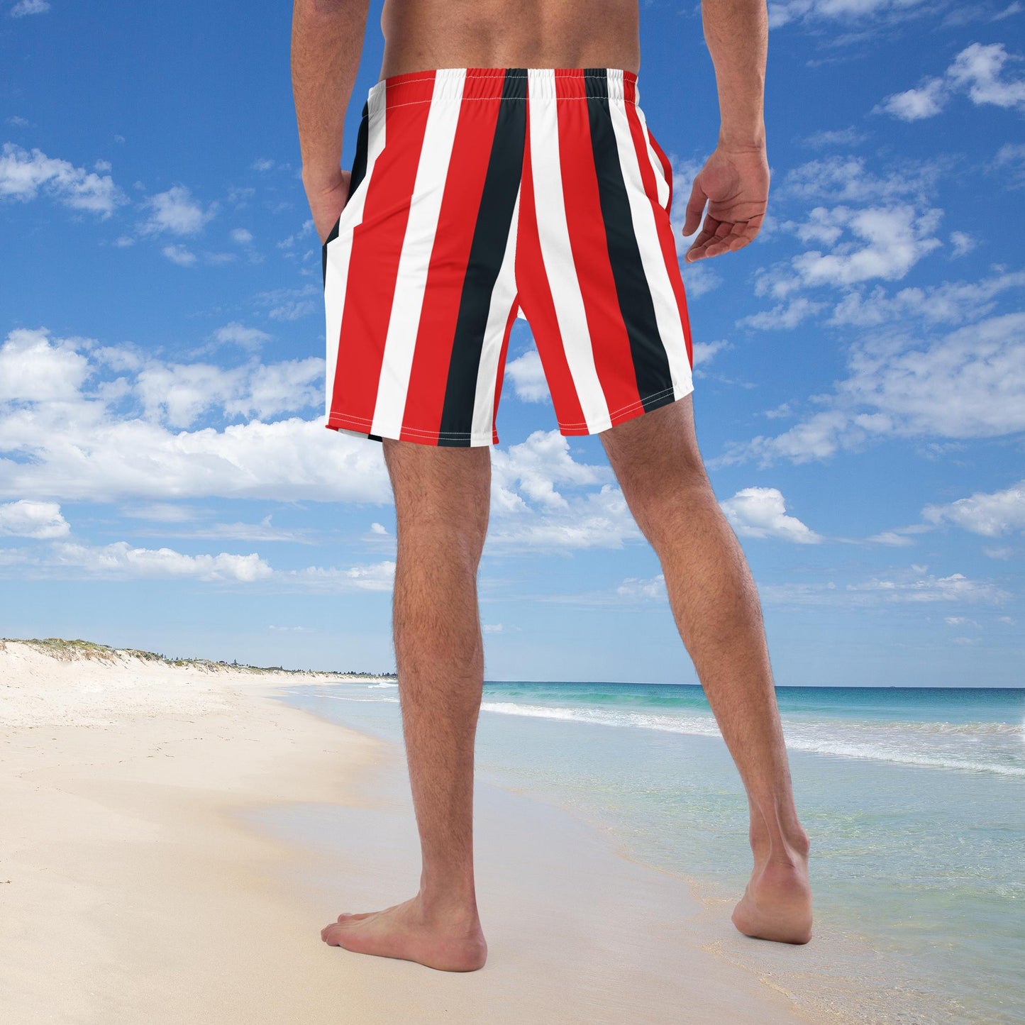 Red Stripes Swim Trunks