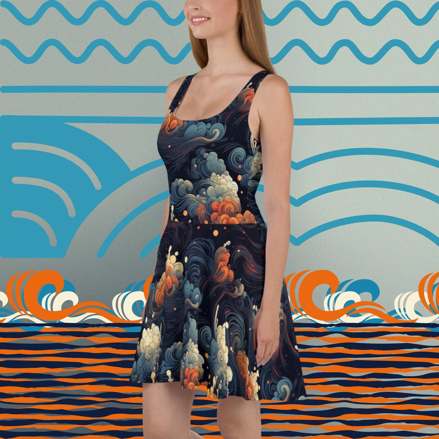 Waves Flare Dress