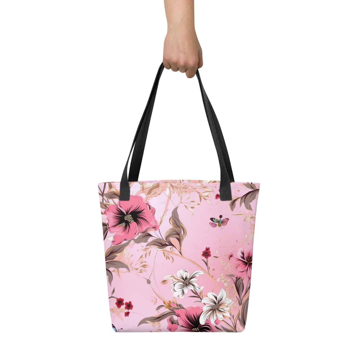 Pink Flower Tote Bag