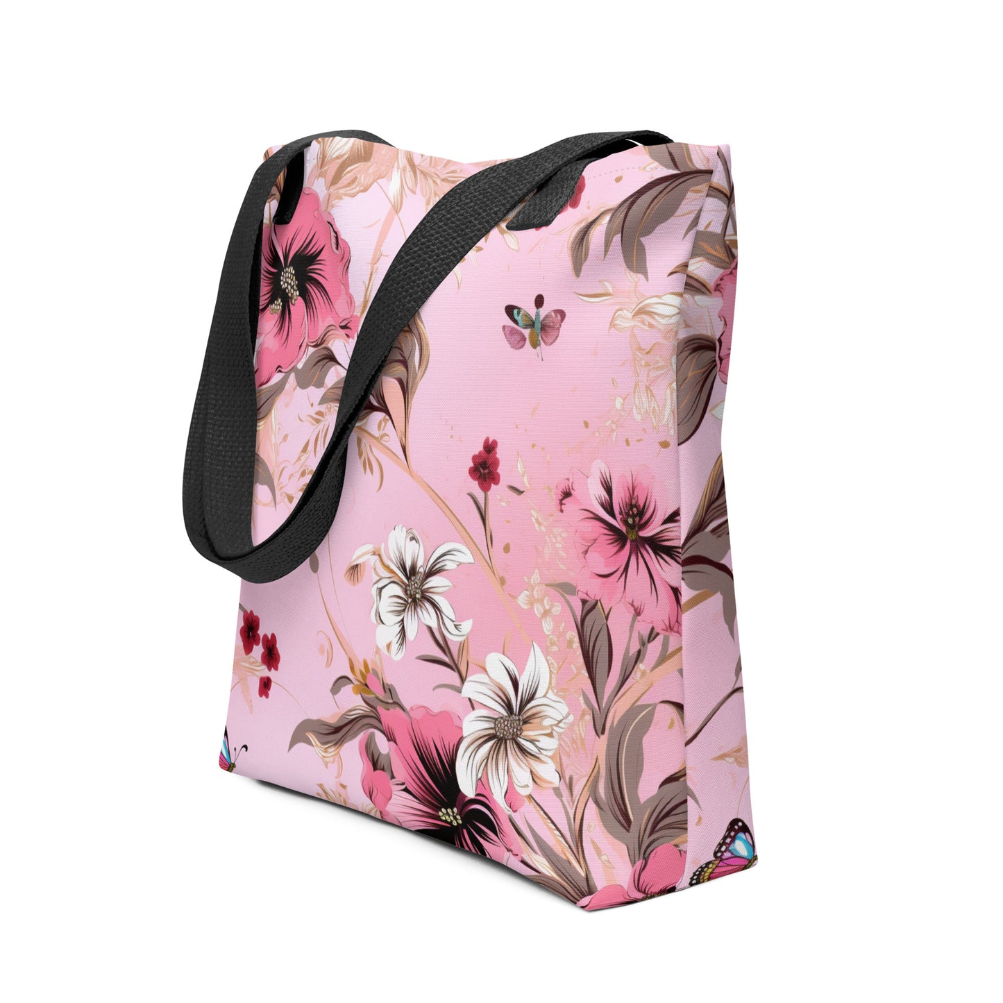 Pink Flower Tote Bag