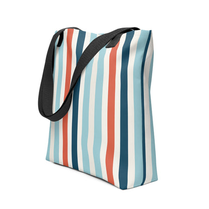 Blue Stripes Tote Bag