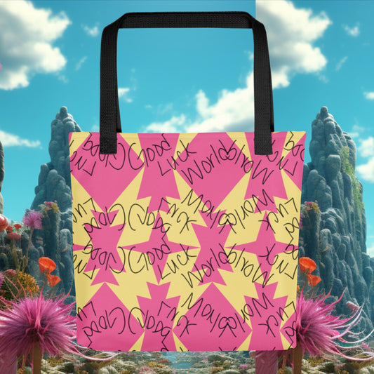 Good Luck World Pink Tote Bag