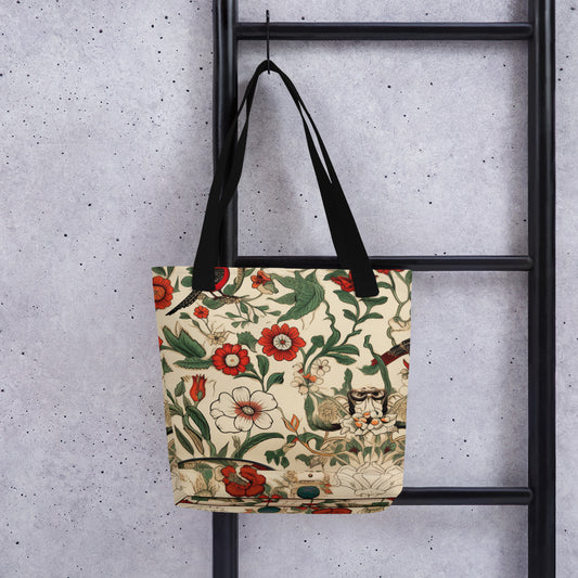 Bird Flower Tote Bag