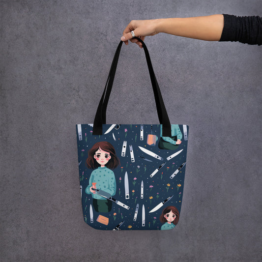 Blue Blade Tote Bag