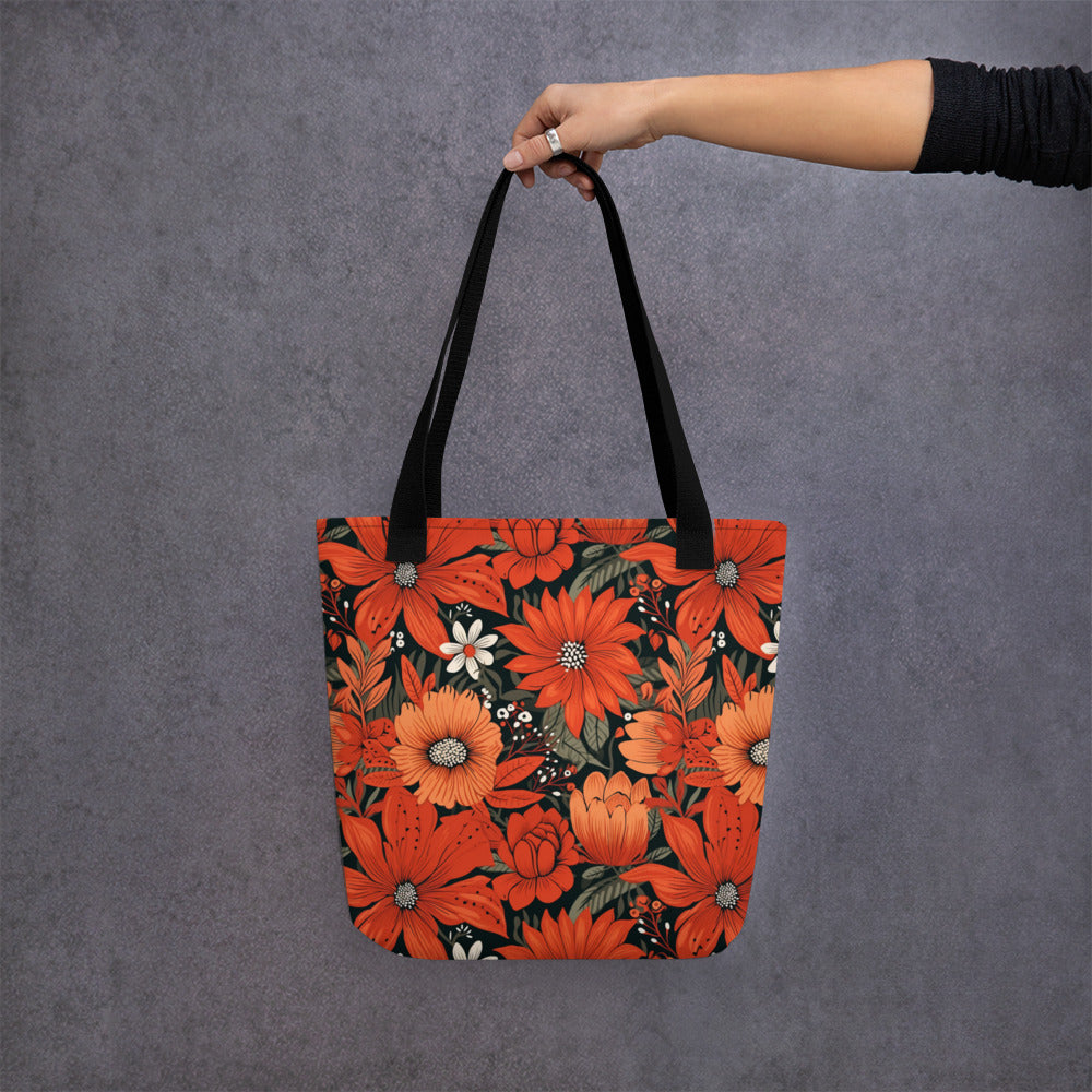 Red Garden Tote Bag