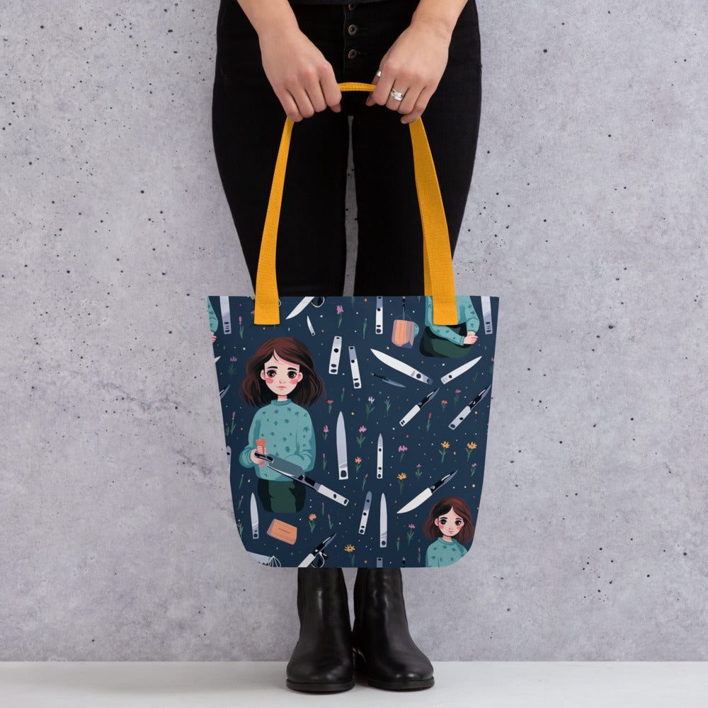 Blue Blade Tote Bag