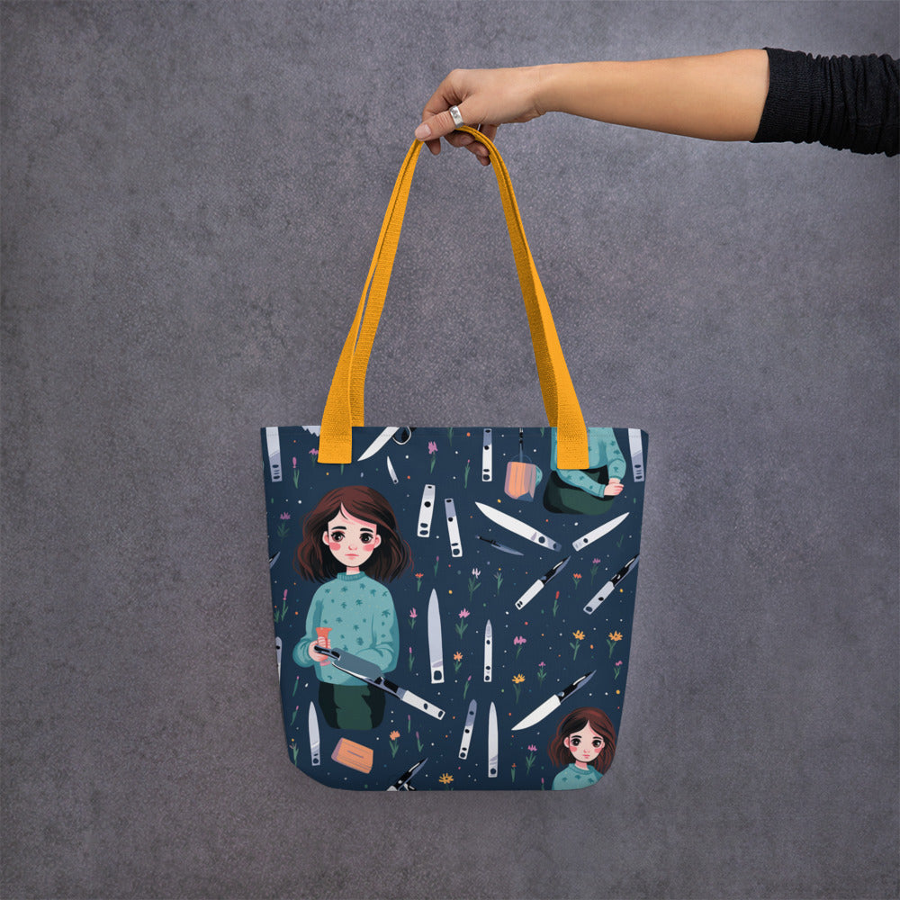 Blue Blade Tote Bag