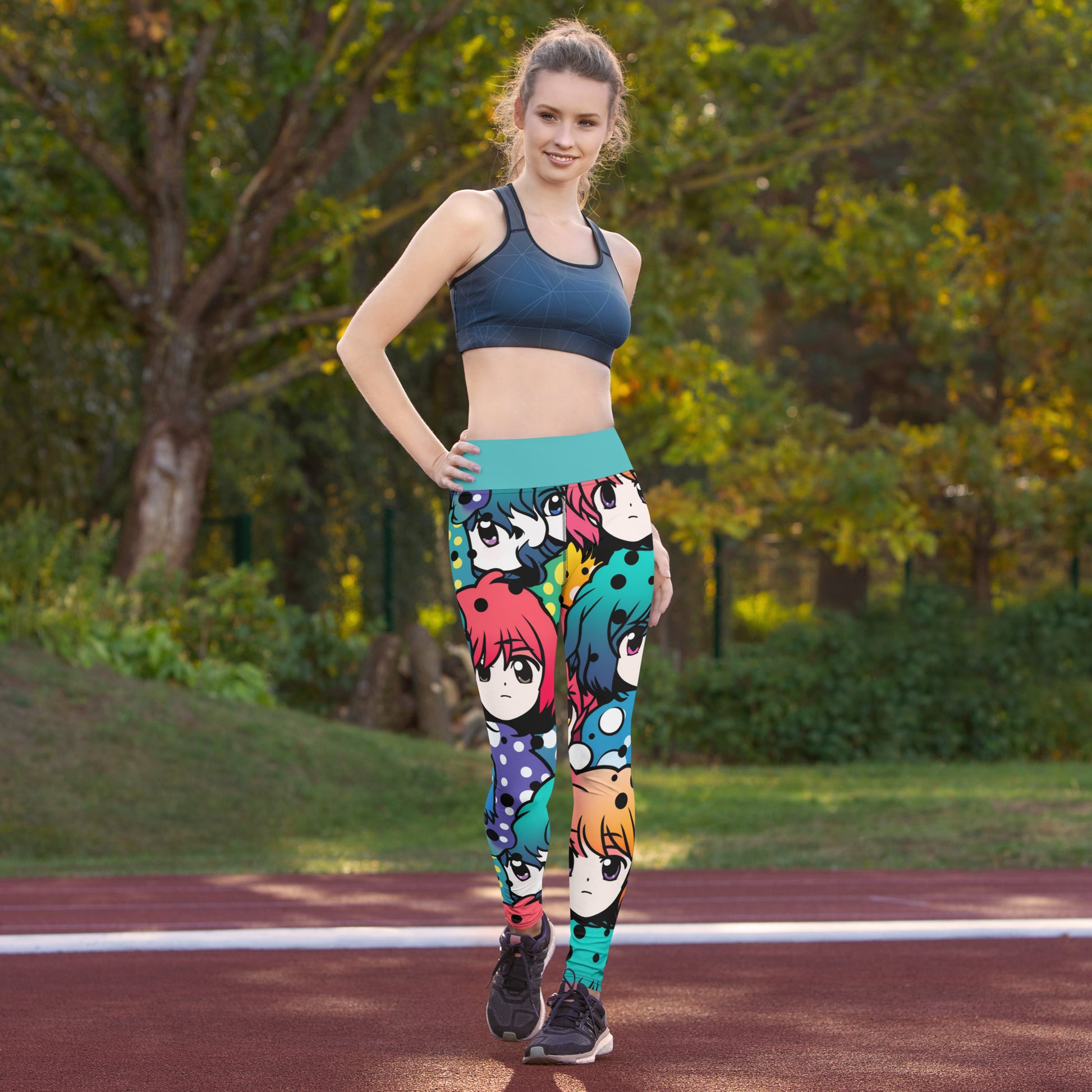 Hair Band Anime Yoga Leggings