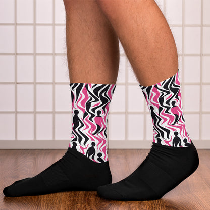 Pink/Black Socks