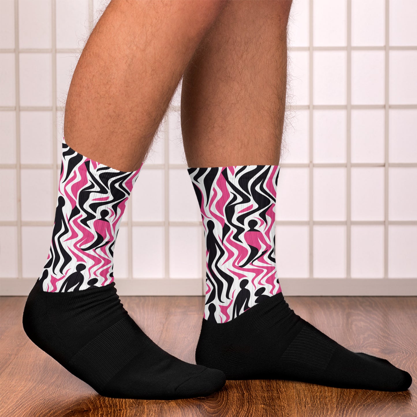 Pink/Black Socks