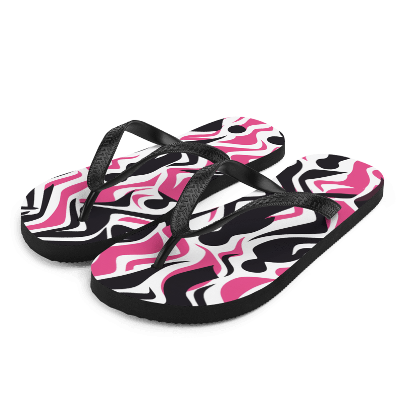 Pink/Black Flip-Flops